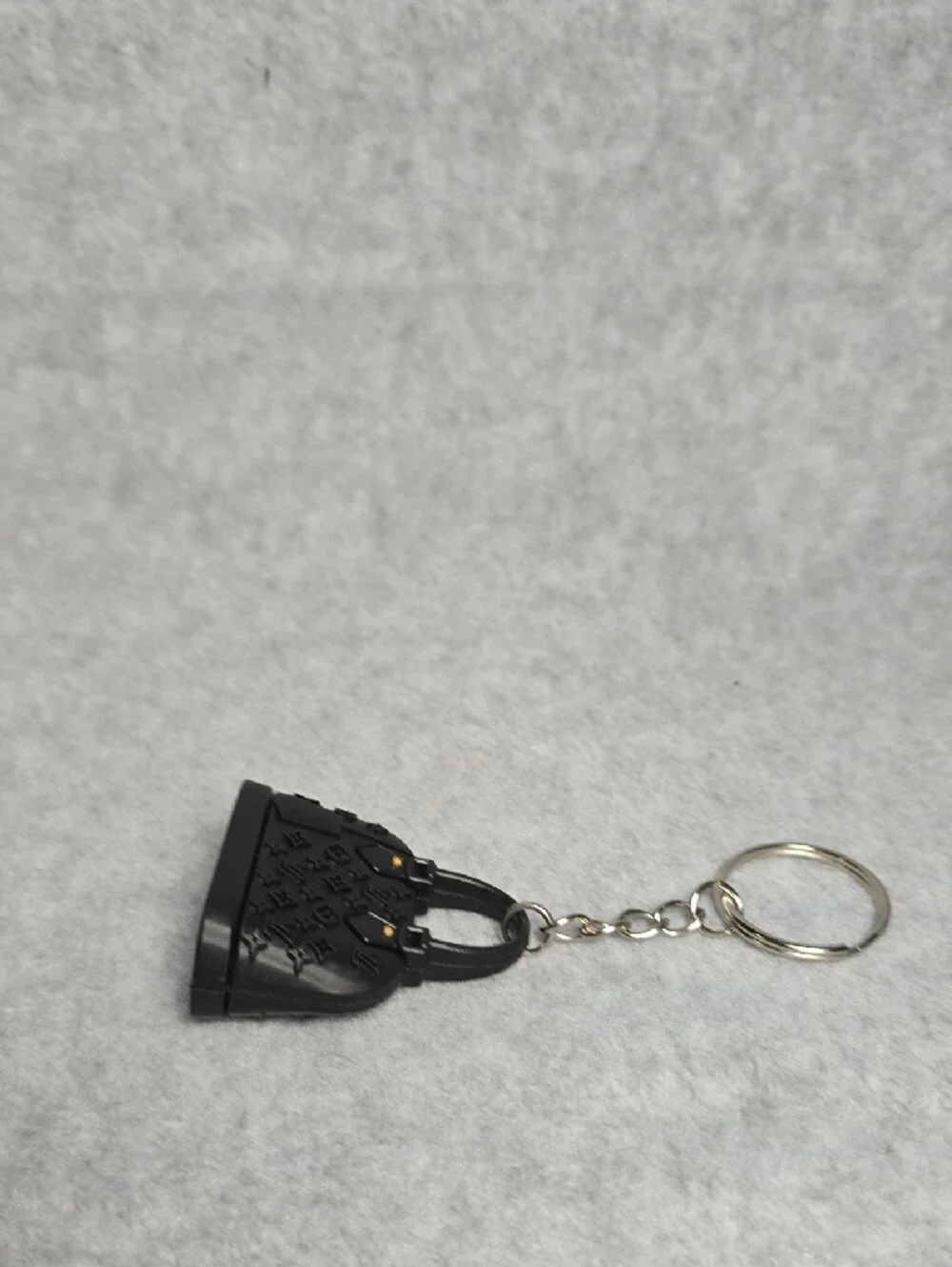 Mini Black Monogram Purse Keychain